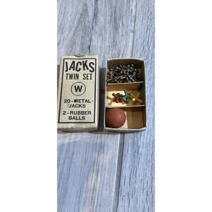Vintage Metal Jacks in a Box